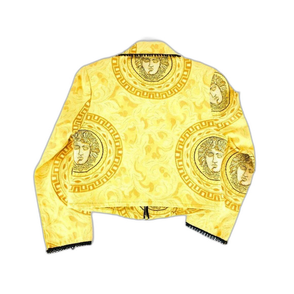 Vintage 90s Hollywood Babe Gold Medusa Faces Medallion Skirt Set Pageant Wear - Picture 5 of 9